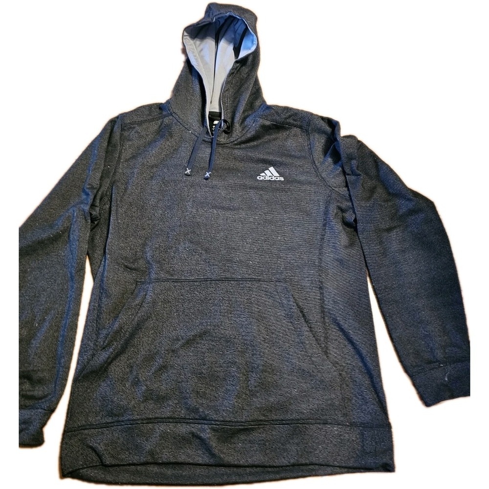 Adidas Climawarm Team‎ Issue Hoodie Sweatshirt Men's Size L Black Drawstring